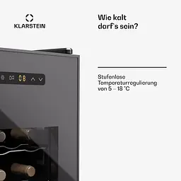 Винний холодильник Klarstein Silent Vino 18 Uno (10045378) - мініатюра 3
