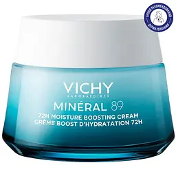 Легкий крем для всіх типів шкіри обличчя Vichy Mineral 89 Light 72H Moisture Boosting Cream 50 мл - мініатюра 2