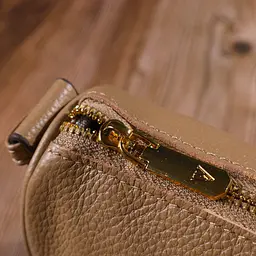 Сумка на плече крос-боді з натуральної шкіри бежева 22128 Vintage - мініатюра 10
