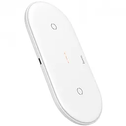 Бездротовий зарядний пристрій Hoco CW23 2in1 10W White - мініатюра 6