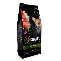 Сухий корм Savory All Breed Сейвори для стерилізованих собак усіх порід, свіжа індичка, 3 кг (арт.31508)