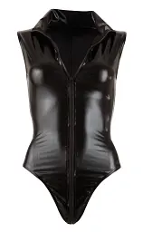 Боді Cottelli Collection Party with zip L чорний - мініатюра 6