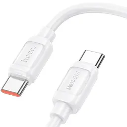 Cable Type-C/Type-C HOCO X115 240W 1m (круглий) White - мініатюра 2