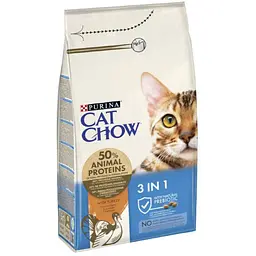 Сухий корм для кішок Purina Cat Chow 3 в 1 з індичкою 1.5 кг