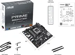 ASUS Материнська плата PRIME B850M-F WIFI sAM5 B850 2xDDR5 M.2 HDMI Wi-Fi BT mATX - мініатюра 9