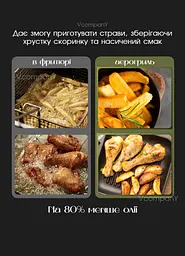 Аерогриль Crownberg Air Fryer Grill XL 6.5 л 1600 Вт чорний - мініатюра 8