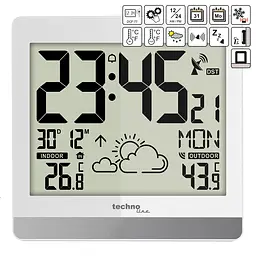 Годинник настінний Technoline WS8119 White (WS8119), Білий - мініатюра 3