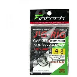 Гачки офсетні INTECH Tournament JIG-RIG Offset 4 (6шт/уп) WMV-32SB