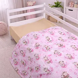 Комплект постільної білизни MirSon бязь Tiny Giraffes pink 2x160x220 см (2200012572764) - мініатюра 5