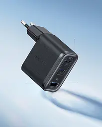 Сітчасте зарядне пристрій Anker Charger - 70W, 2xUSB-C PD & 1xUSB-A Чорний (7235834) - мініатюра 2
