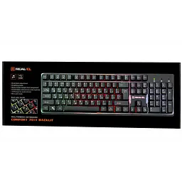 Клавіатура REAL-EL 7011 Comfort Backlit Black (EL123100043) - мініатюра 9
