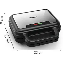 Мультимейкер Tefal UltraCompact 3в1 700 Вт тефлон 3 пластини корпус метал/пластик чорно-сірий (SW383D10) - мініатюра 5