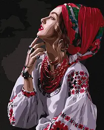 Набір для розпису по номерах Квіти-зорі, 40x50 см, КНО4962