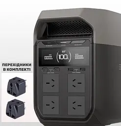Зарядна станція EcoFlow DELTA 3 1024Wh 1800W CN (китайські розетки з перехідниками) - мініатюра 2