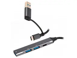 USB-хаб Maxxter HU3C-4P1CN-01 - мініатюра 2