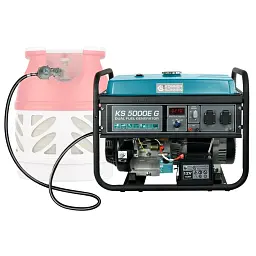 Генератор газобензиновий Konner&Sohnen KS 5000E G LPG, 230В, 4.5кВт, електростартер, 77.0кг