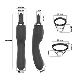 Вібратор Erospace Sweet Play Clitoral Licking Tongue And Vibrator 2in1 A6 - мініатюра 10
