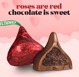 Шоколадні цукерки Hershey's Kisses Valentine's Day Milk Chocolate Meltaway 255г - мініатюра 3