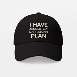 Кепка «I HAVE ABSOLUTELY NO FUCKING PLAN» чорна - мініатюра 6
