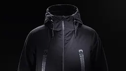 Термокуртка Hot Temperature Control Down Jacket XL чорна  - мініатюра 3