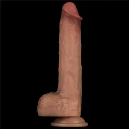 Реалістичний фалоімітатор LoveToy Sliding Skin Pro Dual Layer Silicone Dong, 23.7 см - мініатюра 4