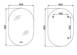 Дзеркало Qtap Scorpio (SC1) 600x900 мм, овальне, з LED-підсвічуванням Touch QTSC600900 - мініатюра 6