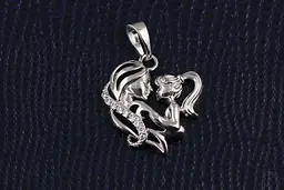 Кулон Xuping Jewelry дочки матері 1.6 см сріблястий