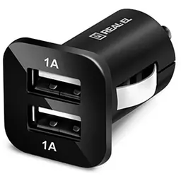 Автомобільний зарядний пристрій REAL-EL CA-22 USB (EL123160005)
