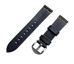 Шкіряний ремінець Primolux C052B Steel buckle для годинника Samsung Galaxy Watch 3 45 мм (SM-R840) Black - мініатюра 2