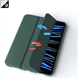 Чохол-книжка BeCover Tri Fold Soft TPU Silicone для Apple iPad Pro 11" M4 2024 Dark Green (711746) - мініатюра 4