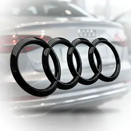 Емблема задня Audi Чорна Глянець 216х71 мм на скотчі (OEM: 8E98537422ZZ) - мініатюра 5