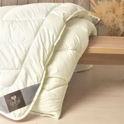 Ковдра Ideia Wool Premium вовняна зимова двошарова 200х220 см молочна (8-11774*001) - мініатюра 11