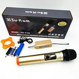 Бездротовий мікрофон з дисплеєм універсальний радіомікрофон Su-Kam SM-810A - мініатюра 6