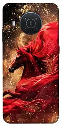 Чохол Demsky Red sparkles Horse для Nokia X10 / X20