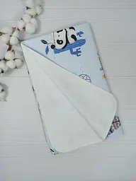 Пелюшка дитяча багаторазова непромокальна a.l.babybox Панда індіанець 50x80 см Синій (NM 18165280) - мініатюра 2