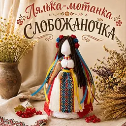 Набір для рукоділля Лялька-мотанка «Слобожаночка» українська народна лялька для творчості 25 см від 8 років - мініатюра 3