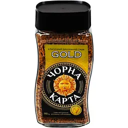 Кава розчинна Чорна Карта Gоld 190 г банка (878777) - мініатюра 4