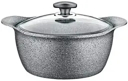 Каструля зі скляною кришкою O.M.S. Collection 3120 з гранітним покриттям 20 см 2.8 л Сірий (Туреччина) - мініатюра 8