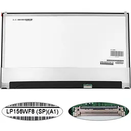 Матриця 15.6 LP156WF8-SPA1 1920х1080, 30pineDP, IPS, LED, SLIM без дод. панелі, вушки сверху, глянець, роз'єм праворуч знизу для ноутбука