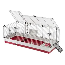 Клітка для кроликів та морських свинок Ferplast Krolik 140 червоно-сіра 142х60х50 см 57072470 - мініатюра 3