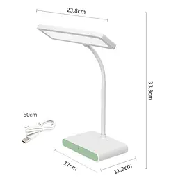 Настільна USB LED лампа Weidasi WD-6047 гнучка з акумулятором біла - мініатюра 7