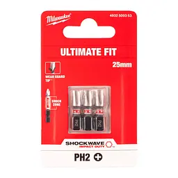 Біта SHOCKWAVE MILWAUKEE, PH2, 25мм, (3шт) - мініатюра 2