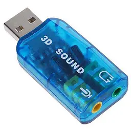 Контролер USB зовнішня звукова карта Atcom 5.1 канальний 3D-звук - мініатюра 4