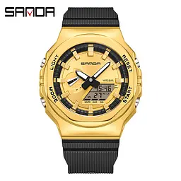 Чоловічий наручний годинник 3167 Gold Sanda acs0030941