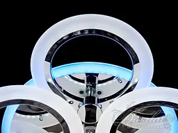 Люстра стельова LED Diasha A8022/3+3HR, 85W, 3200K-6000K, хром, сучасний стиль для дому - мініатюра 3
