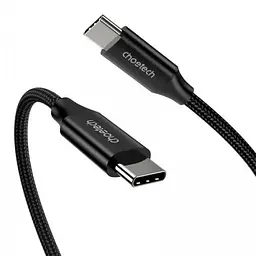 Кабель Type-C - Type-C, 2 м, Black, Choetech teh0028528 - мініатюра 2