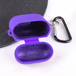 Силіконовий футляр з мікрофіброю для навушників Airpods 1/2 Фіолетовий / Ultra Violet - мініатюра 5