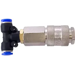 Трійник на шланг Intertool пневматичне швидкороз'ємне з'єднання 6 мм