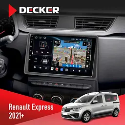 Штатна магнітола Renault Express 2021+ Decker D9-011 4x64, DSP, 4G, 360 Decker (НФ-00007587)