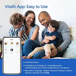 Ваги Vitafit Smart для ванної для ваги тіла, висока точність, зневоднені ваги Professional Factory З 2001 року, App Sync 13 - мініатюра 3